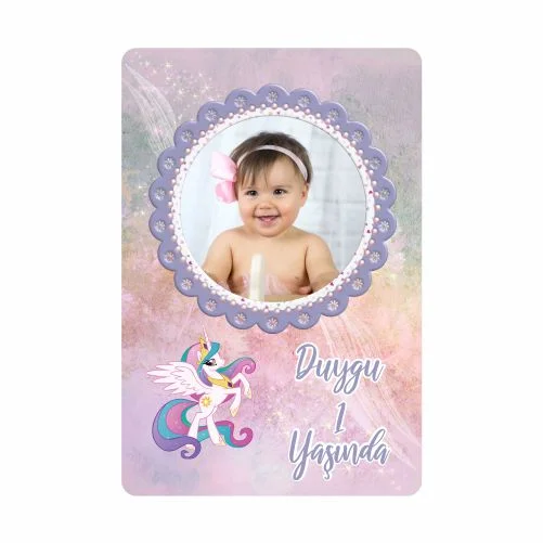 Unıcorn Temalı Doğum Günü Magneti